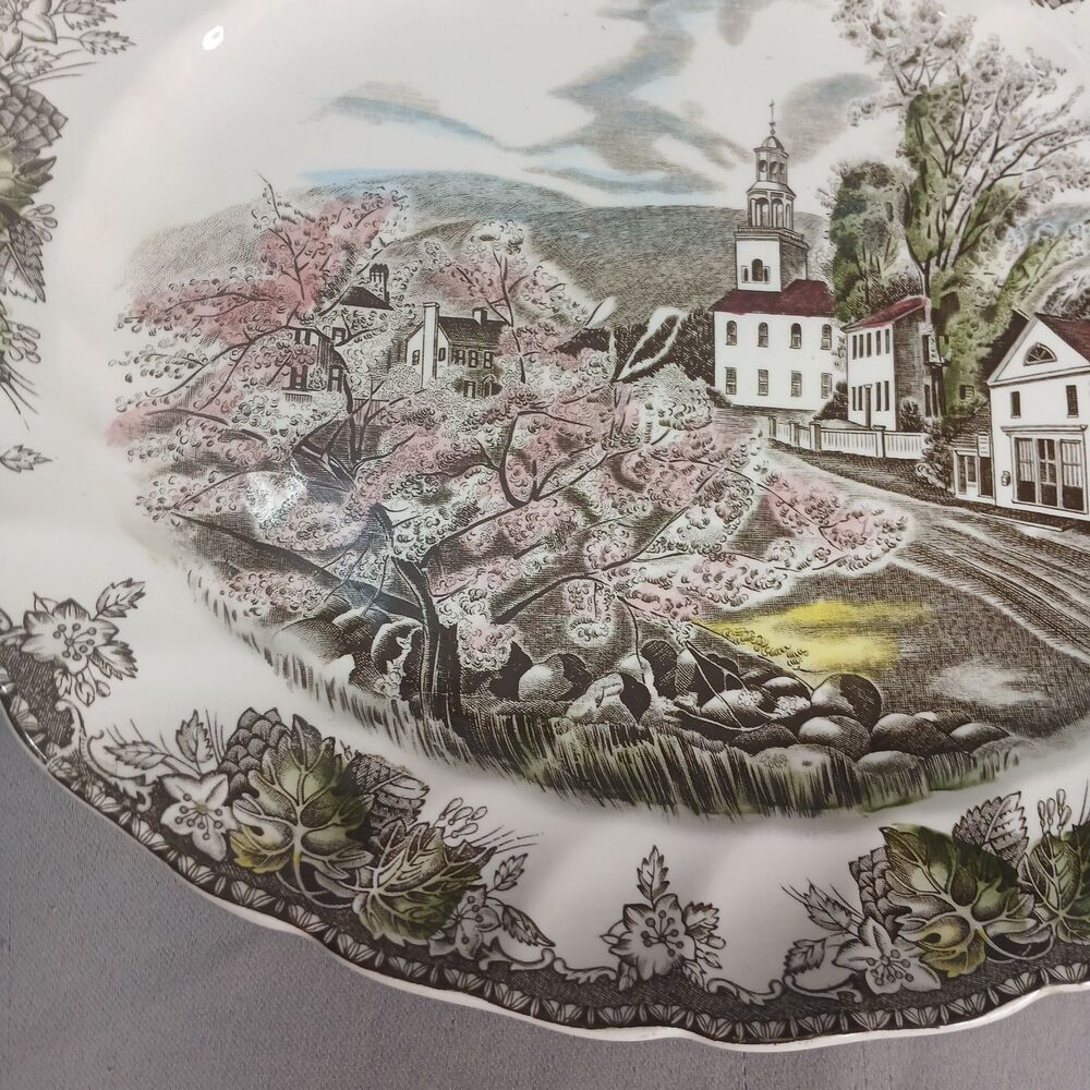 Johnson Bros. "The Village Green" Friendly Village 11 7/8" Serving Platter VTG 2 - Picture 6 of 16